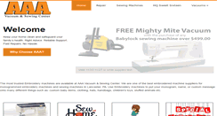 Desktop Screenshot of aaavacuumandsewing.com